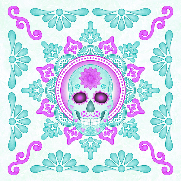 Pastel Day of the Dead Skull by Debi Dalio Pastel Day of the Dead Skull by Debi Dalio
